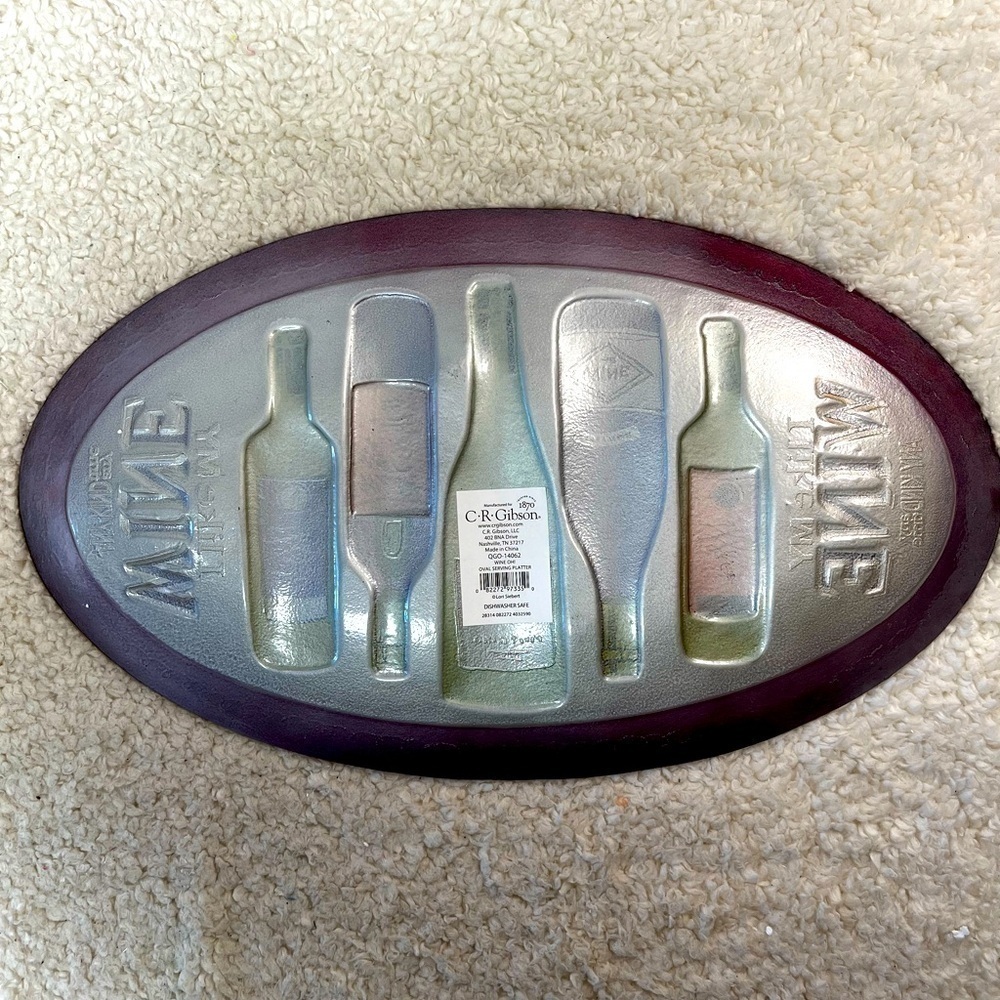Lori Siebert Designs "Wine" Glass, Oval Serving Platter - Picture 5 of 5